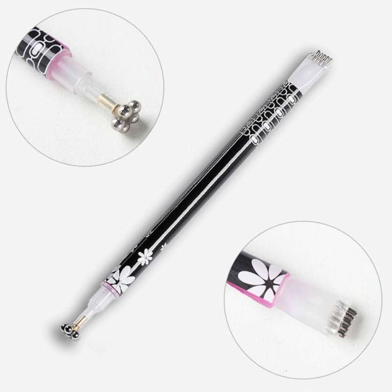 3 PCS Cat Eye Gel Magnet Pen Double Head Magnetic Pen Plum Branding Flower Magnetic Pen Nail Cat Eye