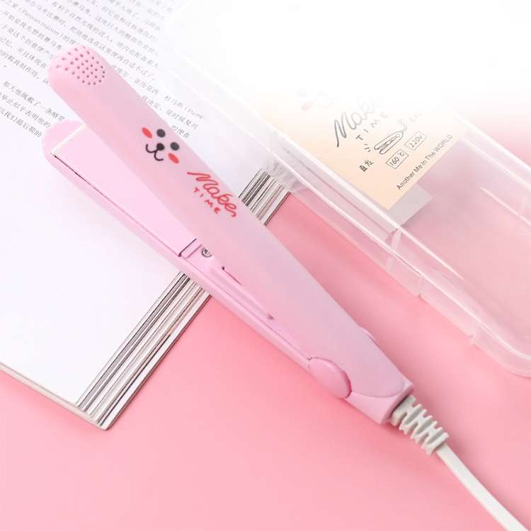 Mini Professional Hair Tools Smoothing Corrugated Travel Straightening Irons(White Rabbit)