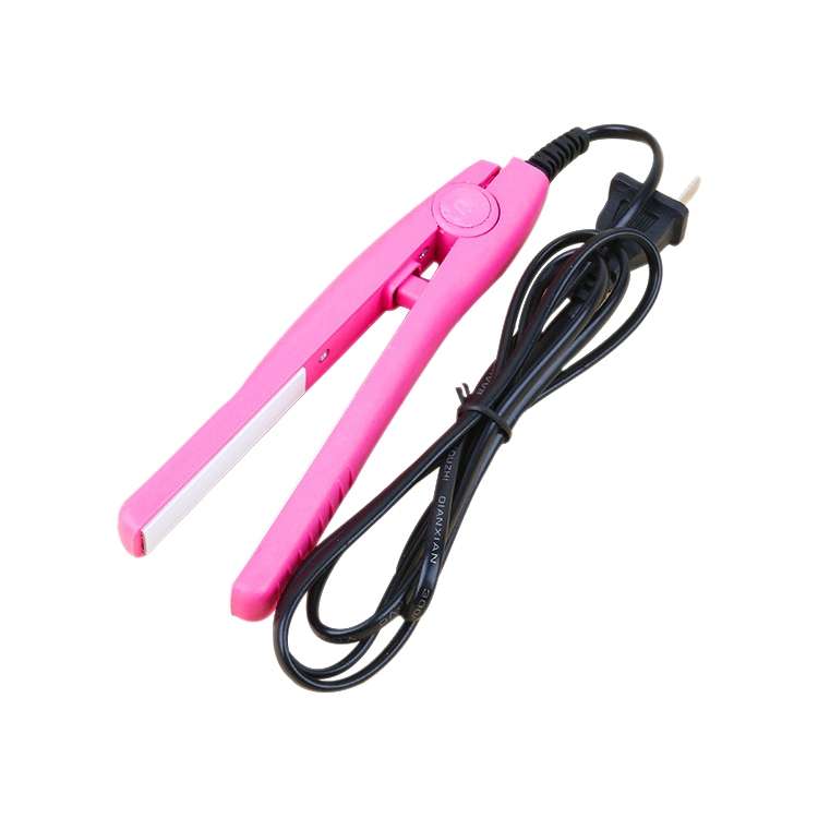 Mini Hair Straightener Ceramic Tourmaline Plates Curler(Blue)