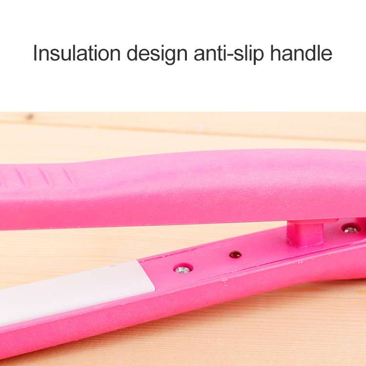 Mini Hair Straightener Ceramic Tourmaline Plates Curler(Blue)