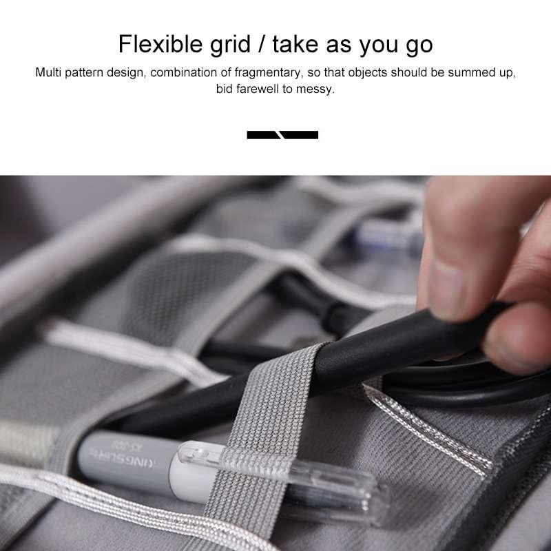 Digital Cable Bag Men Portable Travel Gadgets Pouch Power Cord Charger Headset Organizer(Purple)