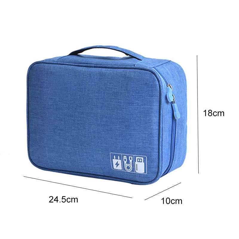 Digital Cable Bag Men Portable Travel Gadgets Pouch Power Cord Charger Headset Organizer(Purple)