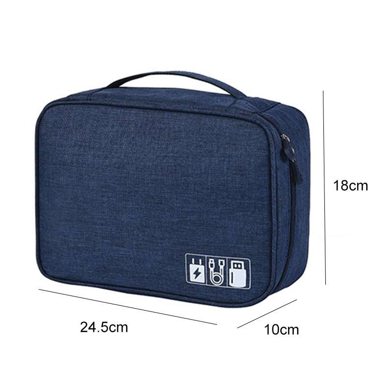 Digital Cable Bag Men Portable Travel Gadgets Pouch Power Cord Charger Headset Organizer(Purple)