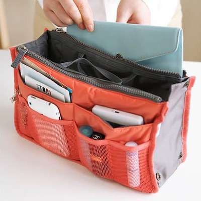 Waterproof Folding Travel Bag Nylon Large Capacity Sundries Storage Bag(Red)