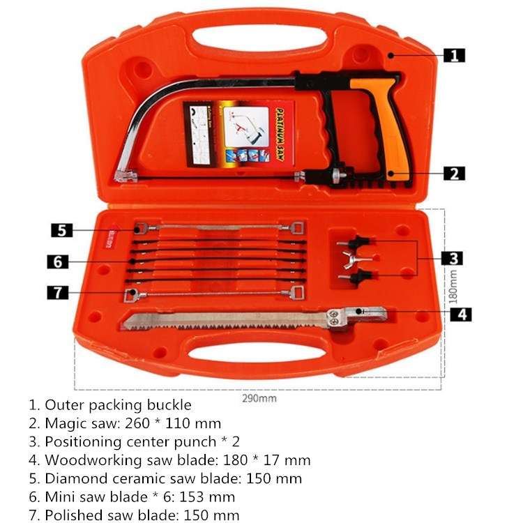 12 In 1 Multifunctional Magic Hand Saw Woodworking Saw Small Woodworking Universal Pull Flower Saw