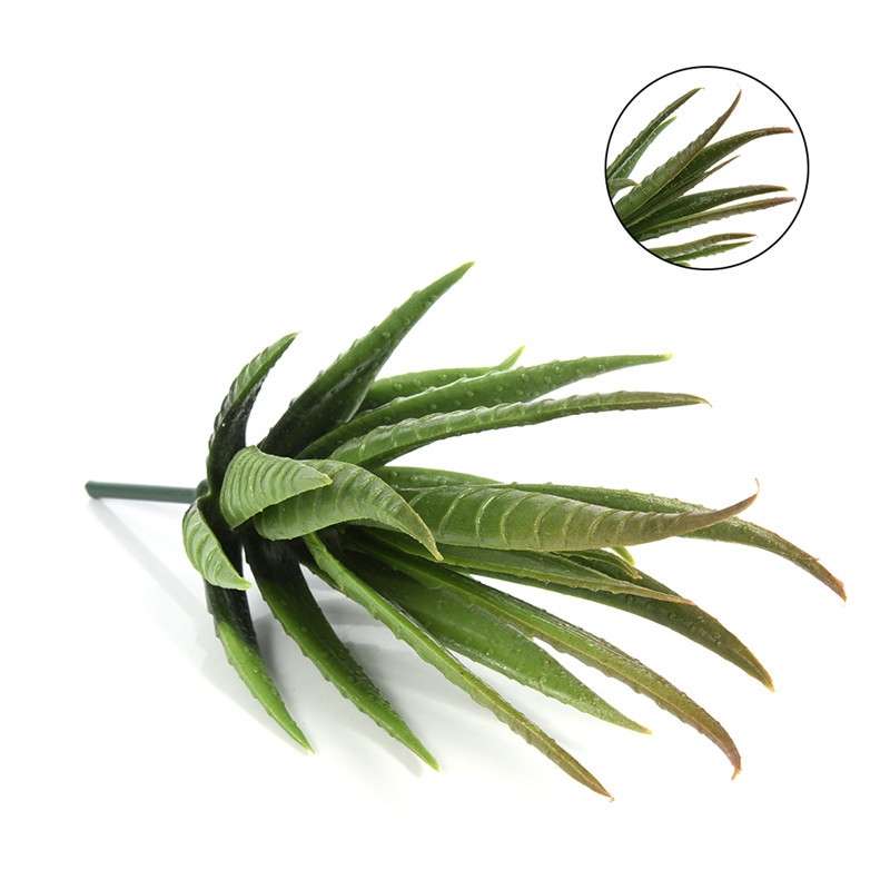 Artificial Mini Aloe Plastic Plants Craft Floristry Landscape Garden Family Office Decoration(Green