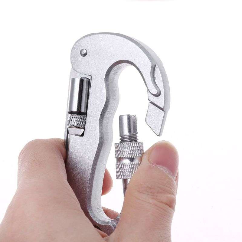 Multifunctional Folding Security Self Defense Folding Saw Carabiner Hanging Buckle Wild Survival Equ