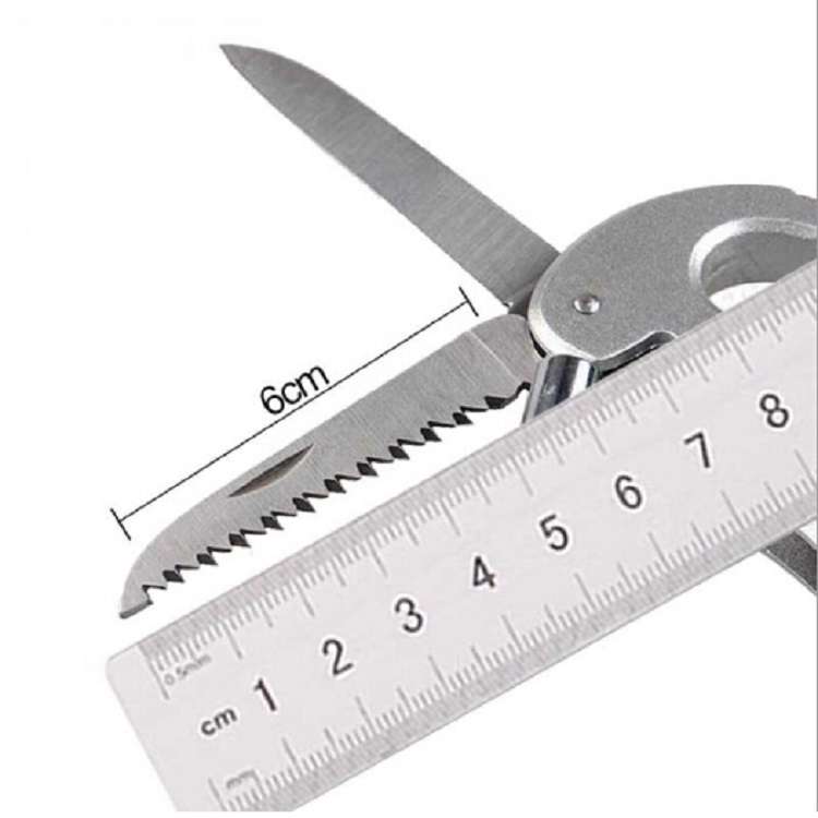 Multifunctional Folding Security Self Defense Folding Saw Carabiner Hanging Buckle Wild Survival Equ