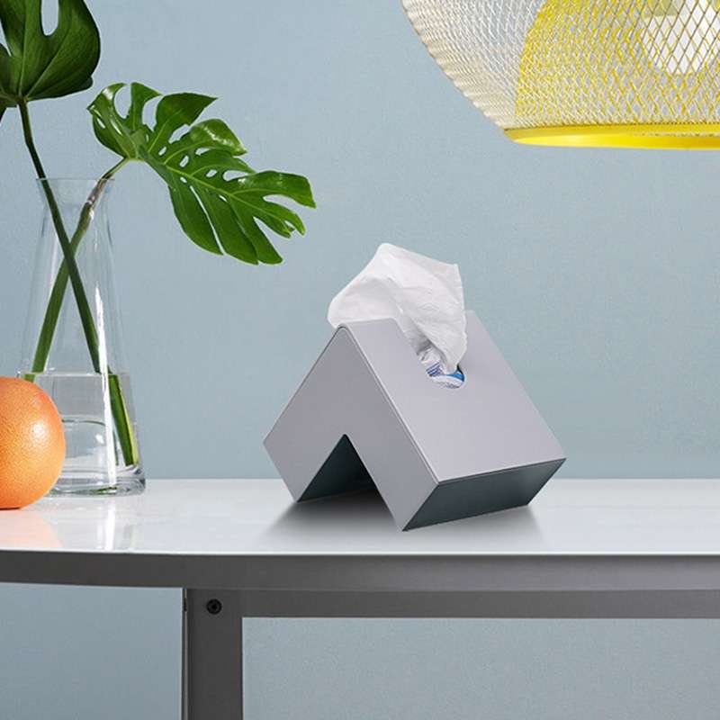 Creative Simple Household Plastic Tissue Paper Storage Box(White)