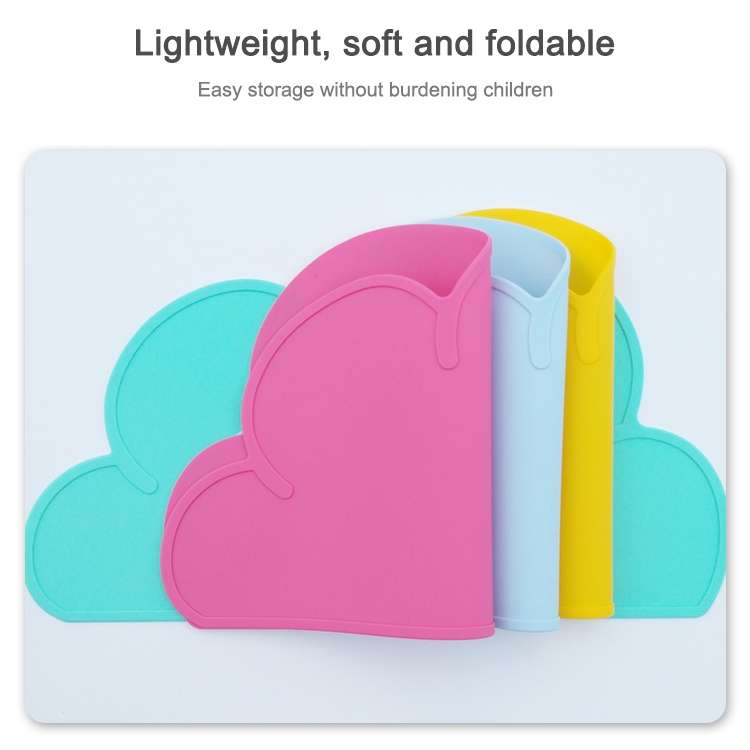 Children Cloud Silicone Placemat Waterproof Environmental Protection Student Table Mat, Color:Black