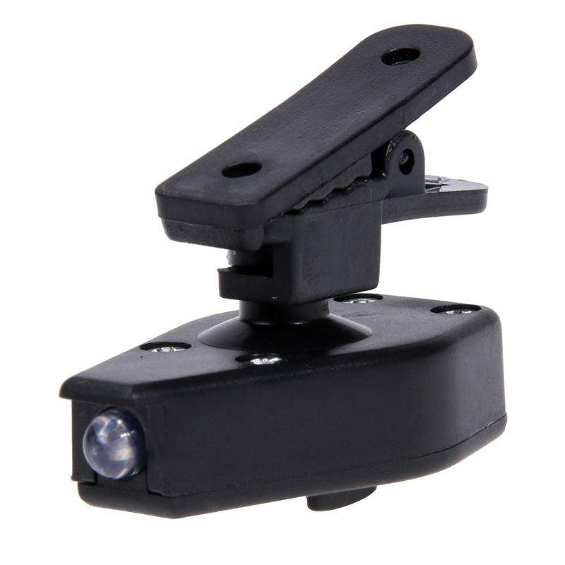 2 PCS Mini LED Flashlight Adjustable Eyeglass Clip Light Reading Ligh(Black)