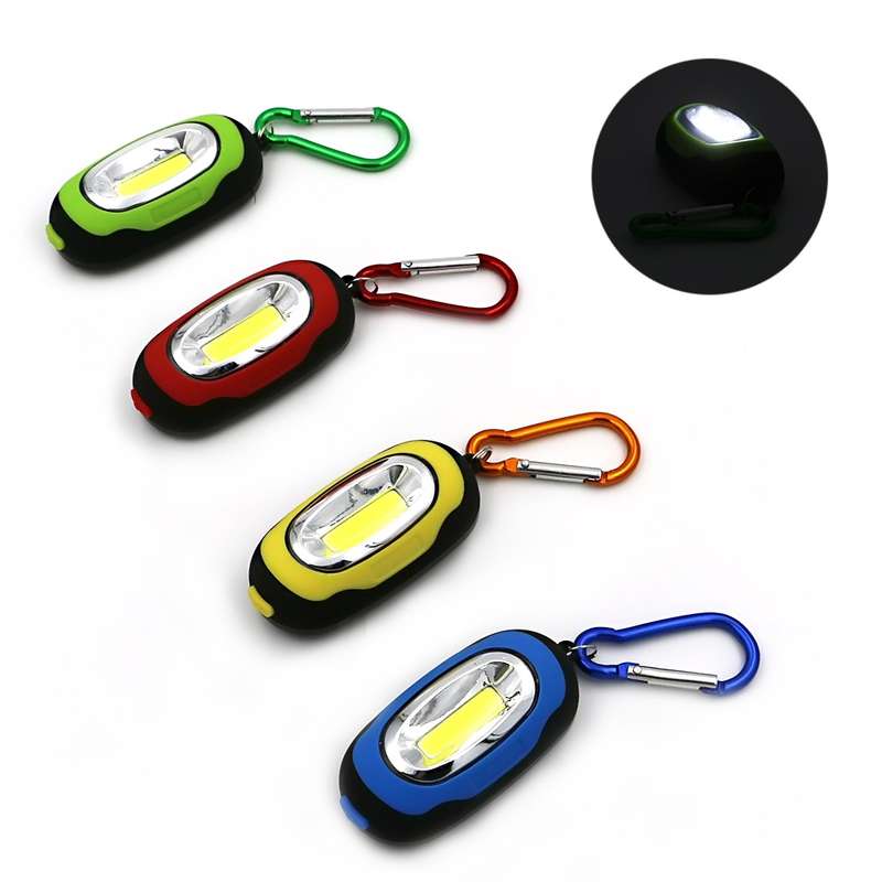 Portable Mini Keychain Pocket Torch COB LED Light Flashlight Lamp with 3 Modes(Green)