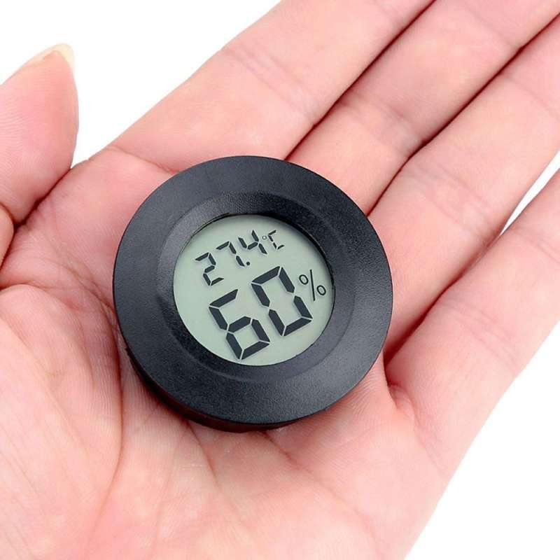 LCD Digital Aquarium Thermometer Marine Water Terrarium Accessories Temperature Measurement Tool(Bla