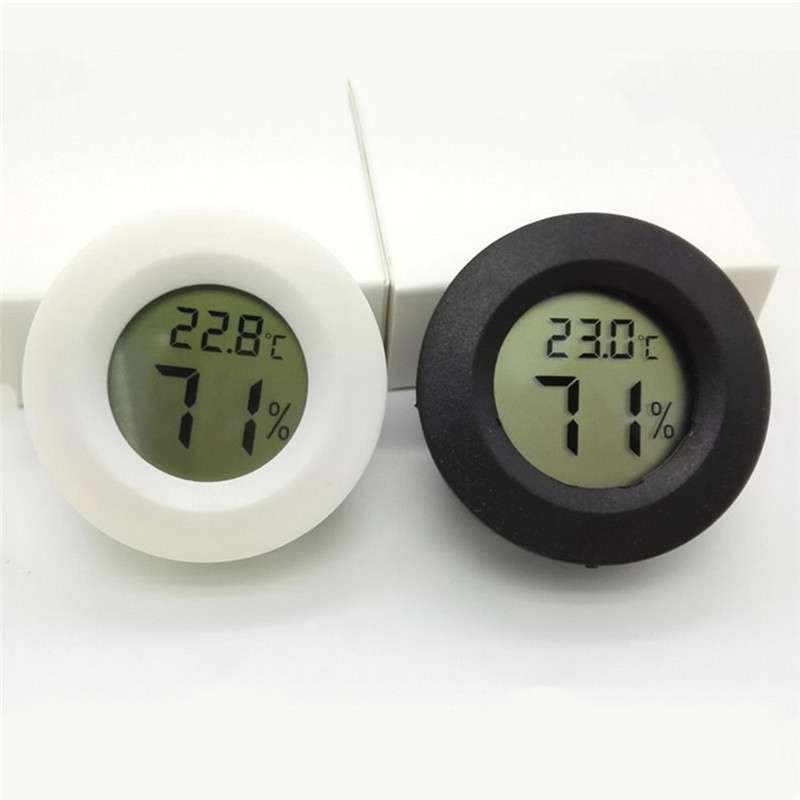 LCD Digital Aquarium Thermometer Marine Water Terrarium Accessories Temperature Measurement Tool(Bla