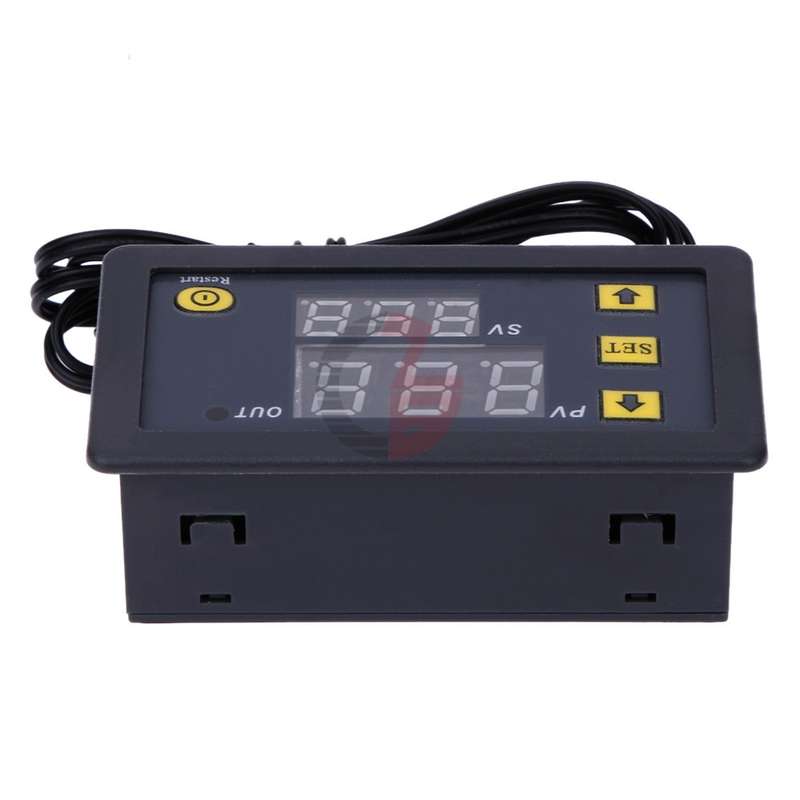 High-precision Microcomputer Intelligent Digital Display Switch Thermostat, Style:12V Power Supply(R