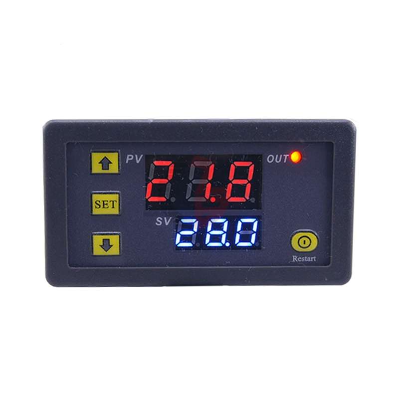 High-precision Microcomputer Intelligent Digital Display Switch Thermostat, Style:12V Power Supply(R