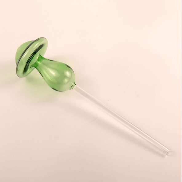 Mushroom Shape House Plants Flowers Water Feeder Automatic Self Watering Clear Glass Devices(Purple)