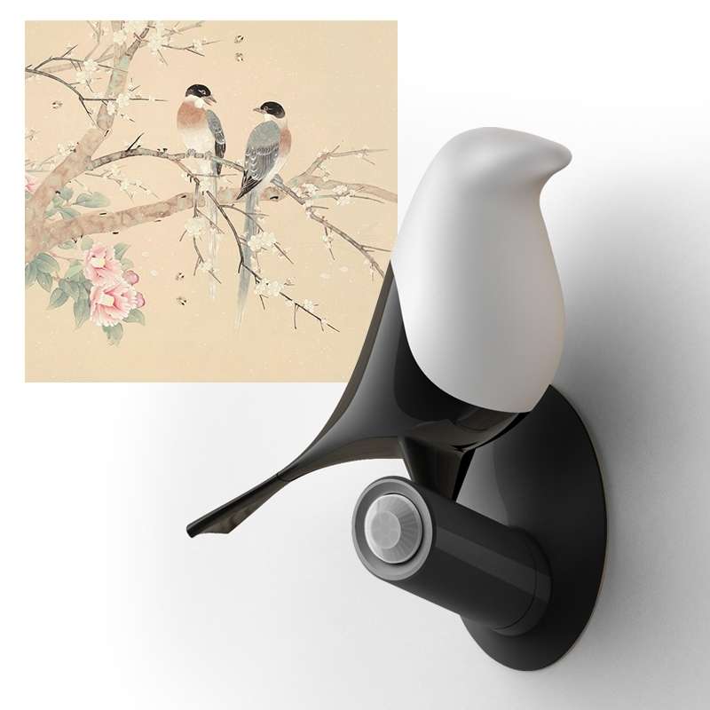 Lucky Bird LED Night Table Lamp Wood Base Intelligent Motion Sensor Living Room Bedroom Desk Light(2