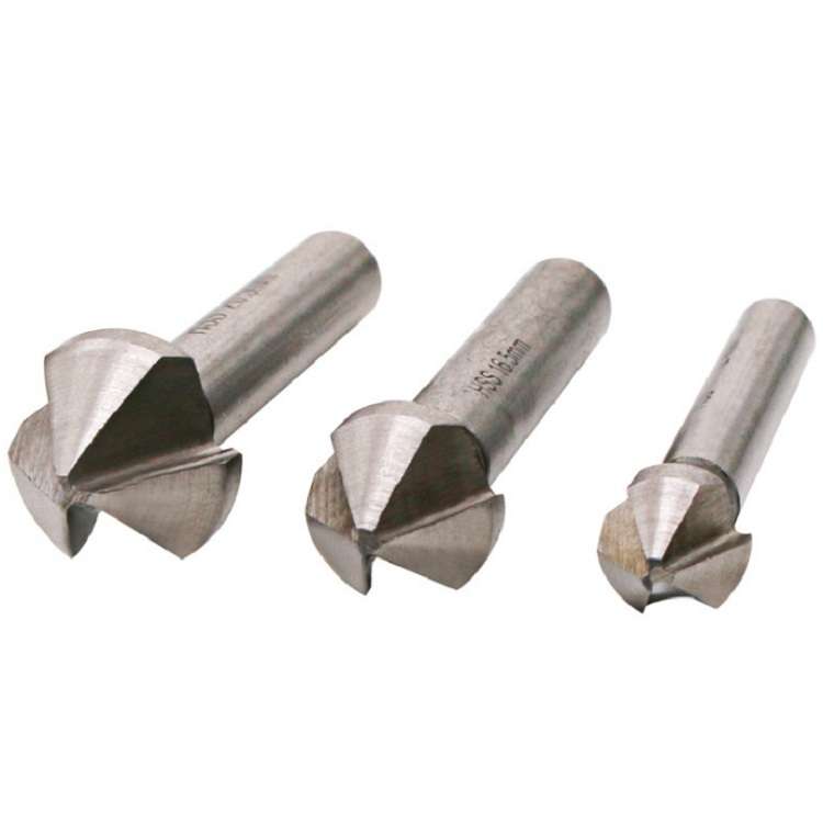 6 In 1 90 Degree Three-edge Chamfering Knife Woodworking Milling Cutter Chamfering Machine Hole Open