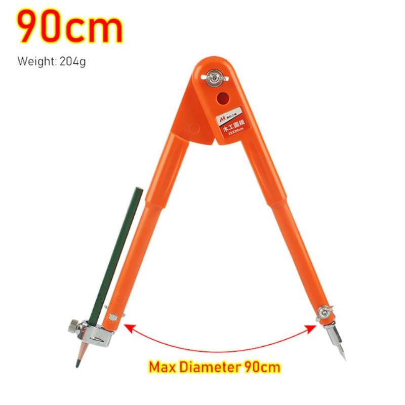 Metal Multifunctional Stainless Steel Drawing Circle Wodworking Compass, Size:S