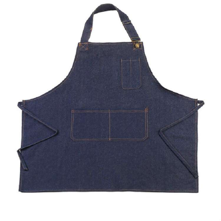 Halter Adjustable Denim Apron(Navy)