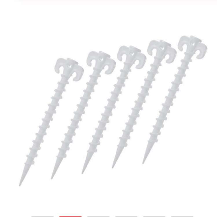 10 PCS/Set Luminous Camping Canopy Tent Ground Screw Pegs Horn Nails Outdoor Climbing Tent Plastic N