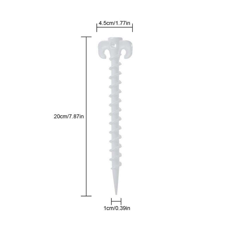 10 PCS/Set Luminous Camping Canopy Tent Ground Screw Pegs Horn Nails Outdoor Climbing Tent Plastic N