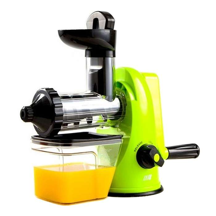 Multifunction Home Manual Juicer Apple Orange Wheatgrass Portable DIY Juicer(White)