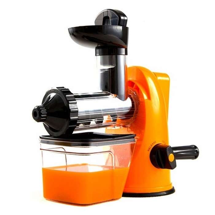 Multifunction Home Manual Juicer Apple Orange Wheatgrass Portable DIY Juicer(White)