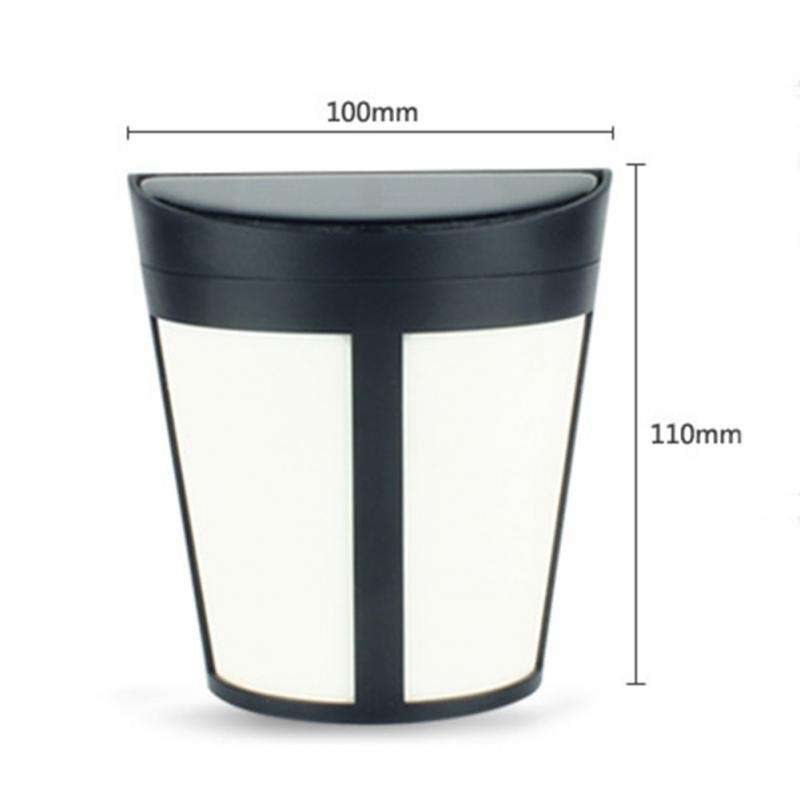 Outdoor IP65 Waterproof Energy Saving Solar Powered LED Wall Lamp Security Light(White Light)