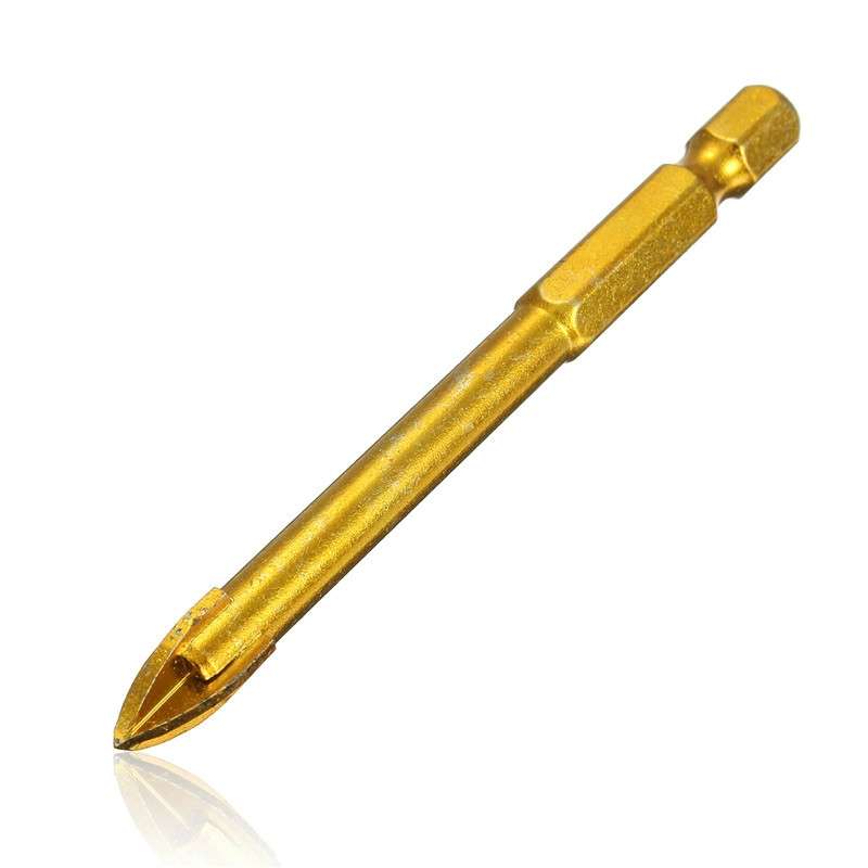 Multi-purpose Alloy Cross Hex Shank Drill Ceramic Glass Hole Opener, Size:8MM