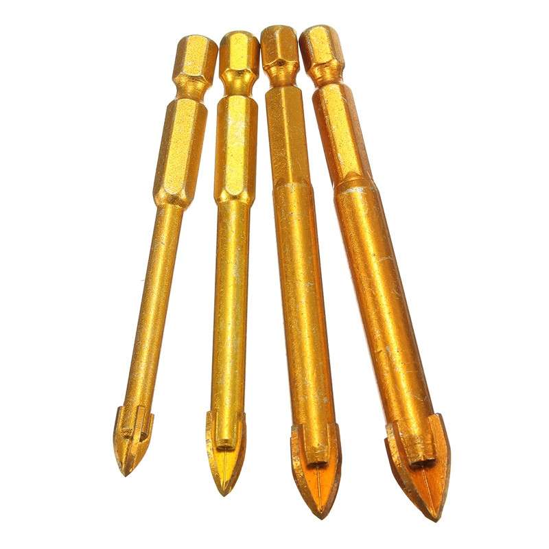 Multi-purpose Alloy Cross Hex Shank Drill Ceramic Glass Hole Opener, Size:8MM