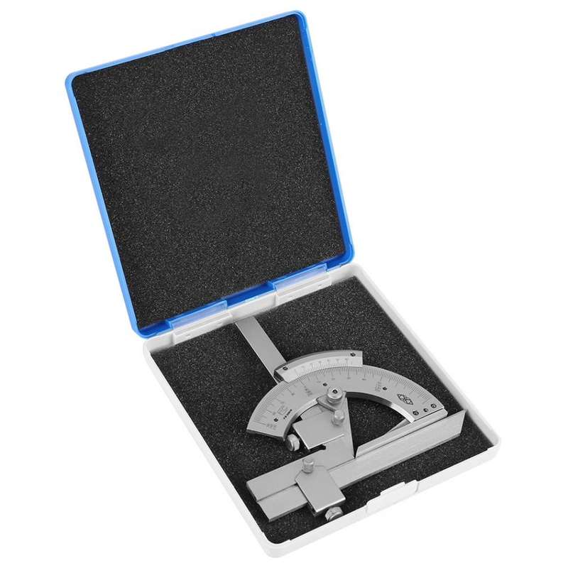 High Carbon Steel Non-parallax Trimmer Protractor Angle Measuring Ruler