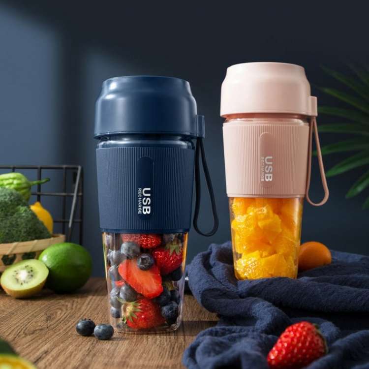 Portable Juicer Mini Electric Blender Portable Juicer(Navy Blue)