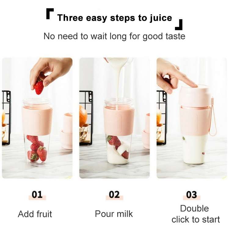 Portable Juicer Mini Electric Blender Portable Juicer(Navy Blue)