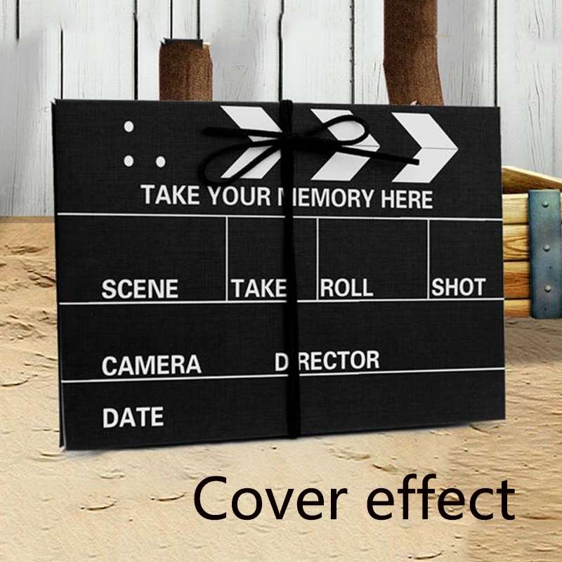 Movie Board Paste Accordion Folding Creative DIY Manual Album Book(Cow Card)
