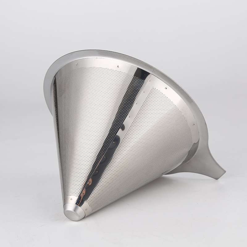 Stainless Steel Filter Cone Filter Cartridge Tea Coffee Free Paper Filter Cup(Silver)