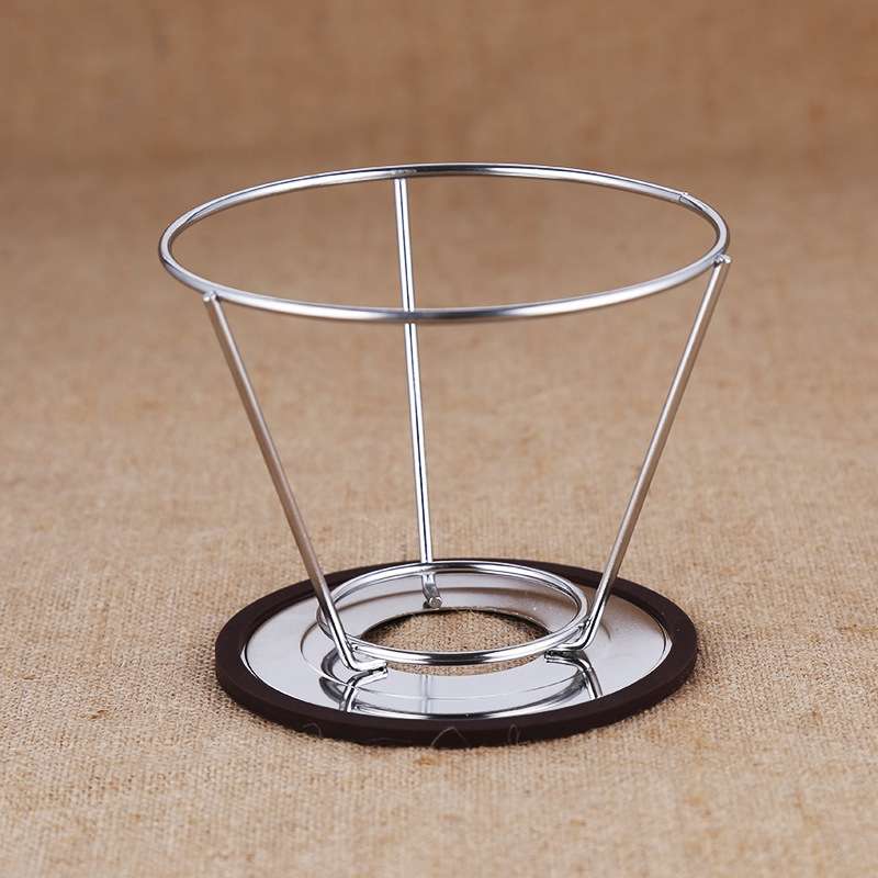 Stainless Steel Filter Cone Filter Cartridge Tea Coffee Free Paper Filter Cup(Silver)
