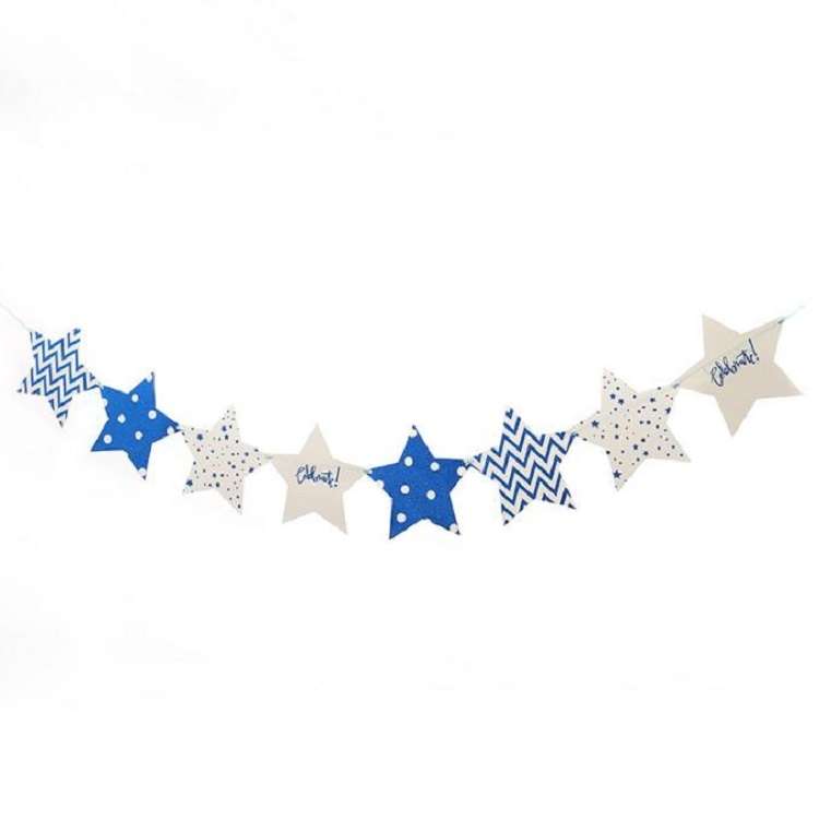 Five-pointed Star Pull Flower Bunting Birthday Holiday Party Decoration Store Dress up Layout Suppli