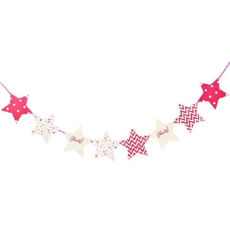 Five-pointed Star Pull Flower Bunting Birthday Holiday Party Decoration Store Dress up Layout Suppli