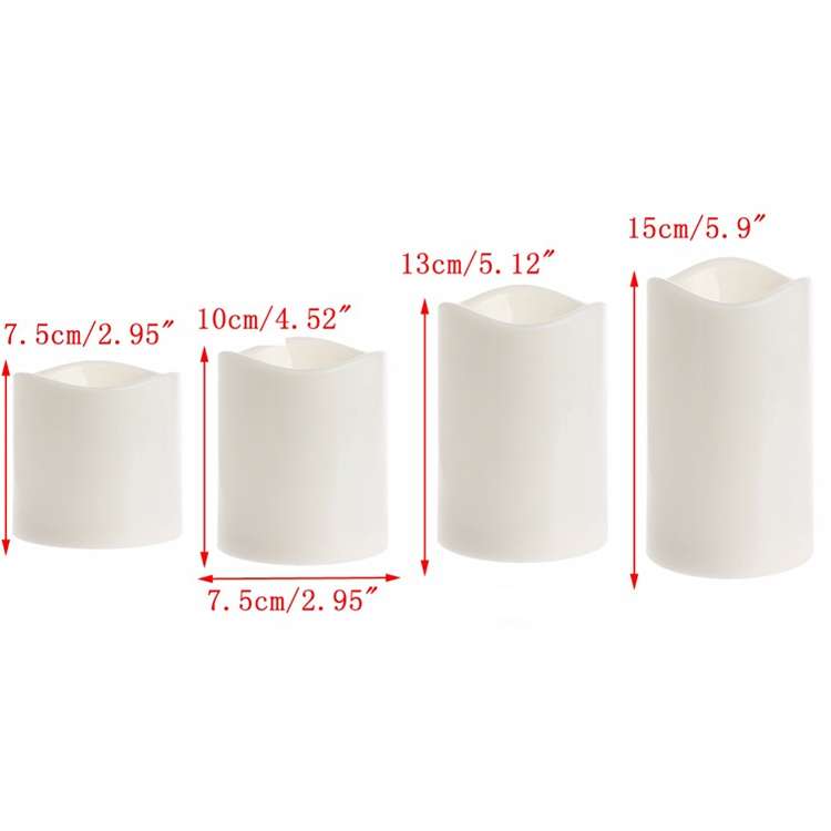 Cylindrical LED Electronic Candle Light Simulation Wedding Candlestick Candle, Size:10x7.5cm with re