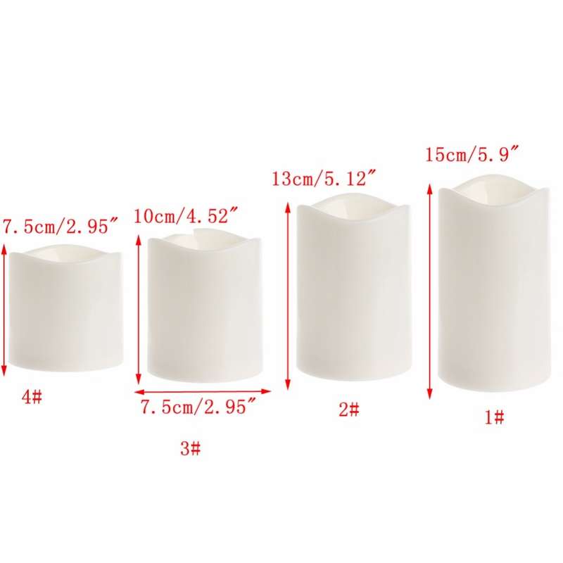 Cylindrical LED Electronic Candle Light Simulation Wedding Candlestick Candle, Size:10x7.5cm with re