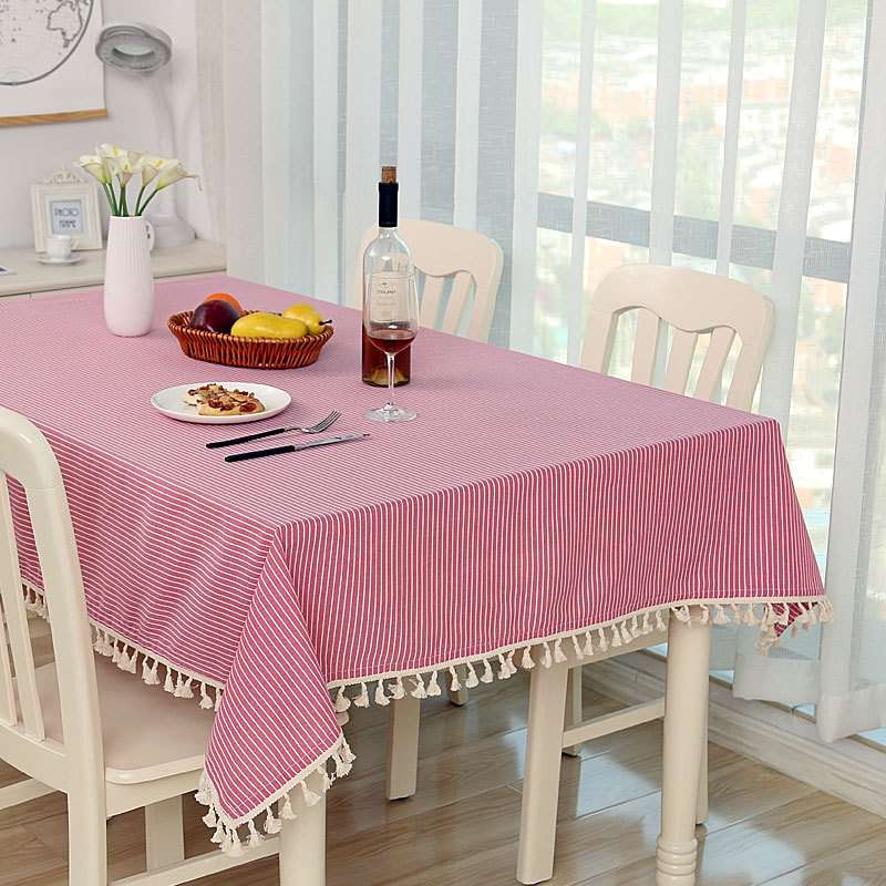 Cloth Cotton Dining Tablecloth Decoration Cloth, Size:70x70cm(Blue Dots)