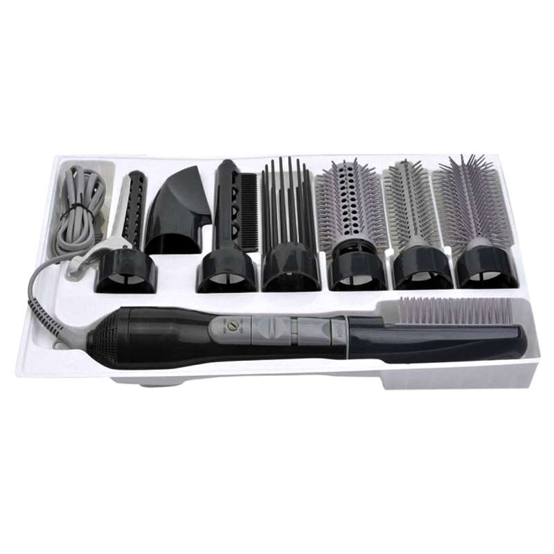 8 in 1 Professional Hair Dryer Hair Curler for Hotel Travel With Comb Powerful Hairdryer(Deep blue)