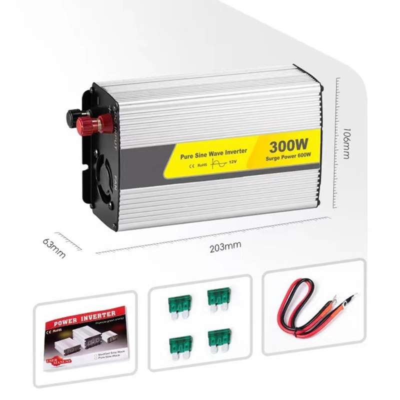 SUVPR DY-LG300S 300W DC 12V to AC 220V 50Hz Pure Sine Wave Car Power Inverter with Universal Power S