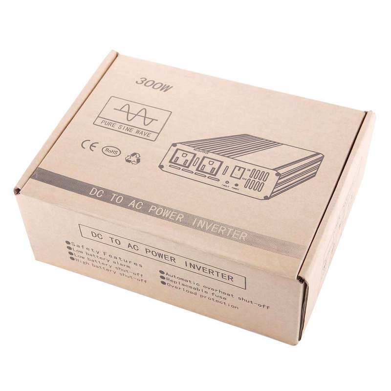 SUVPR DY-LG300S 300W DC 12V to AC 220V 50Hz Pure Sine Wave Car Power Inverter with Universal Power S