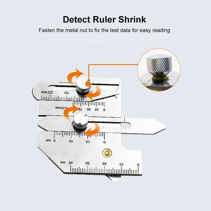 HJC40 Stainless Steel Welding Inspection Gauge Measuring Ruler