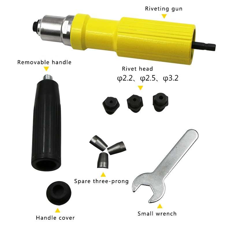 Electric Rivet Machine Conversion Head Accessories (Red)