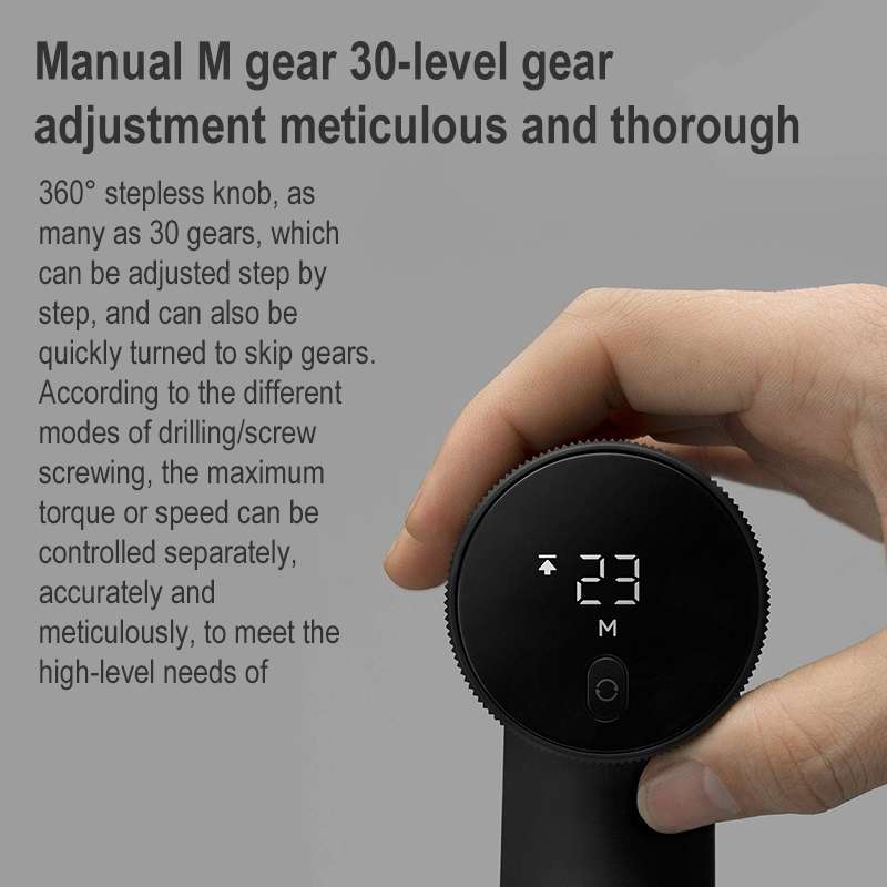 Original Xiaomi Mijia Household Brushless Smart Screen Display Electric Drill, US Plug
