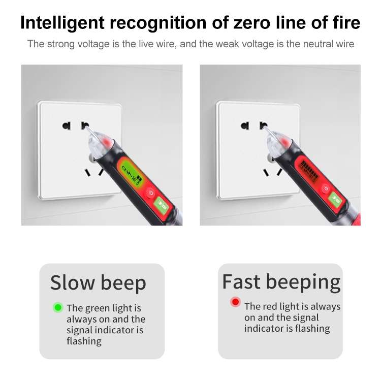 WINTACT WT3010 LED AC Voltage Tester Non-Contact Detector Pen 12-1000V AC Voltage Detector